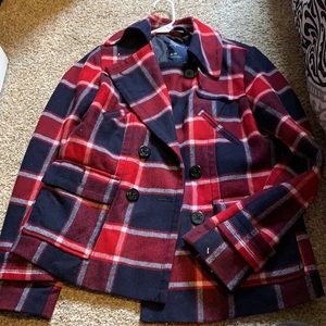 Women’s American Eagle plaid pea-coat